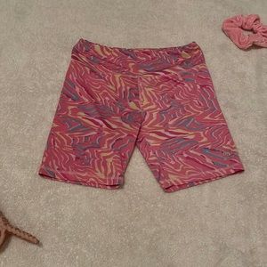 Graphic biker shorts